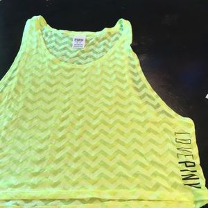 Medium Victoria Secret PINK Tank Top in Lemon 🍋